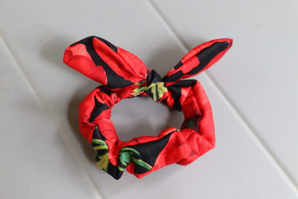 chouchou coquelicot